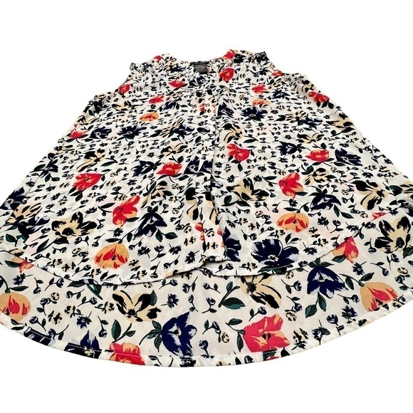 Chelsea & Theodore Floral Sleeveless Button Down Blouse, Size Small - Picture 11 of 13